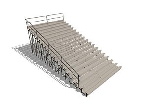 bleacher 3d model