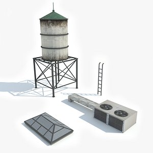 3D model ready rooftop elements