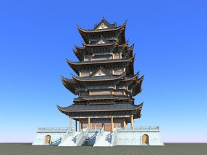 3D Chinese Building 36 model