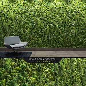 seamless moss wall 3D model