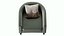 Tub Barrel Accent Chair Faux