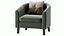 Tub Barrel Accent Chair Faux
