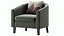 Tub Barrel Accent Chair Faux