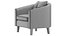 Tub Barrel Accent Chair Faux