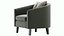 Tub Barrel Accent Chair Faux