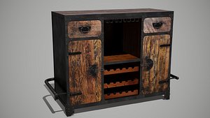 3D bar counter model