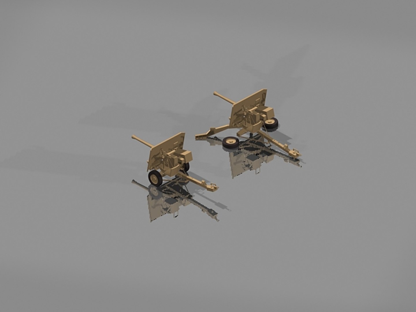 Ww2 Gun 3d Model