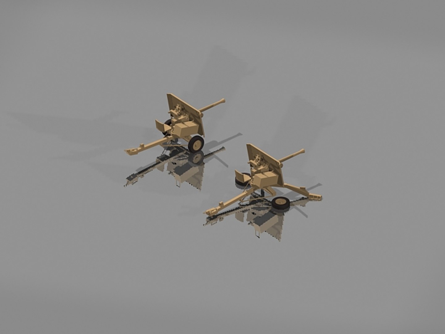 Ww2 Gun 3d Model
