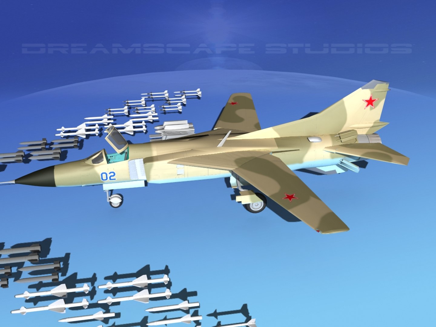3d Mig-23 Flogger B Fighter