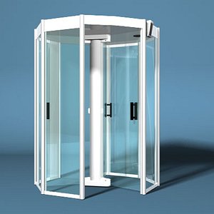 revolving door metal detector 3d lwo