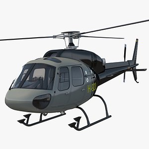 Light Private Helicopter Eurocopter AS355 E 3D Model
