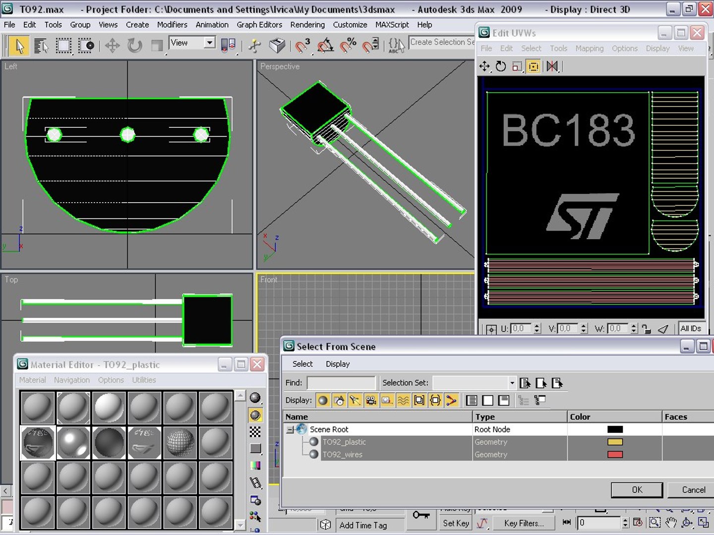 3d Model Transistor To92