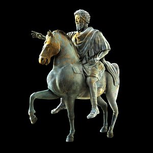 marcus aurelius equestrian statue obj