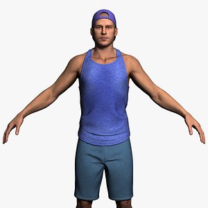 Sporty Man Rigged 3D model