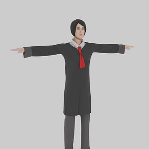 3D Woman Lawyer model