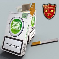 Lucky Strike menta piperita cigarette pack