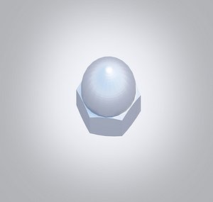 High Acorn Nut 3D