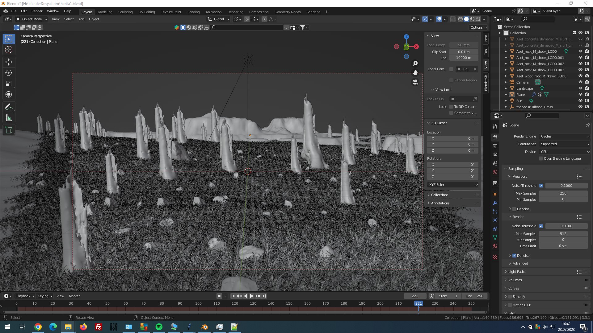 LANDSCAPE BLENDER - BLENDER LANDS - LAND BLANDE - GRASS - TREE - ROCK BLENDER model https://p.turbosquid.com/ts-thumb/sr/v07FiX/Pa/screenshot_2/png/1690119991/1920x1080/fit_q87/33e733cce95465e3230c697f5ad17790bf881f43/screenshot_2.jpg