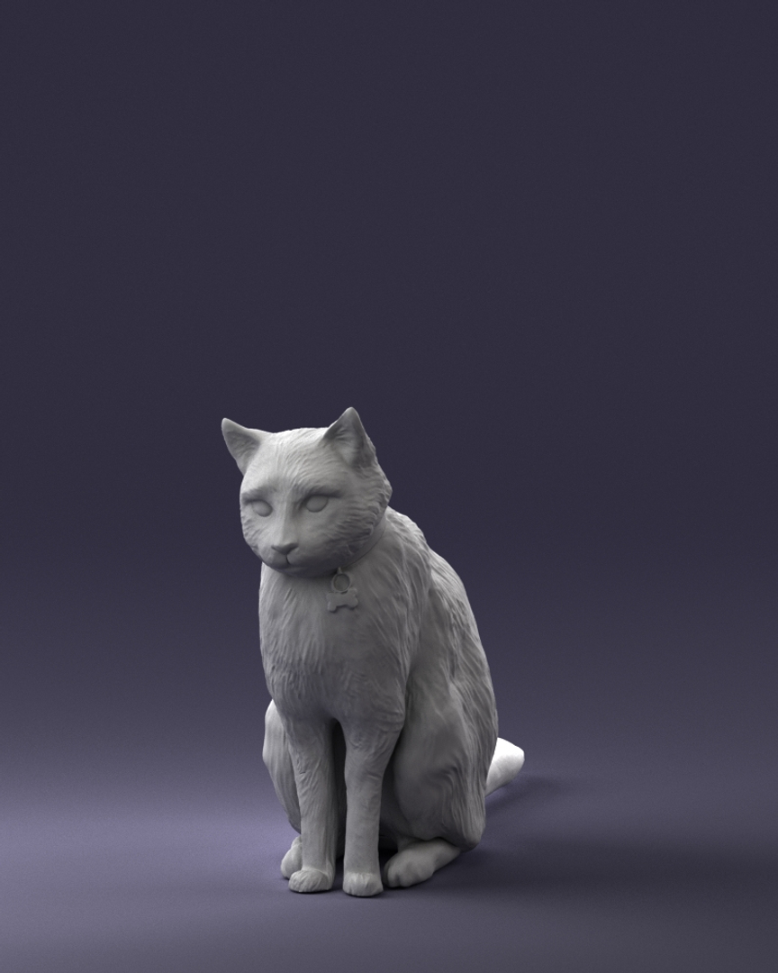 3D Cat Statue - TurboSquid 1462829