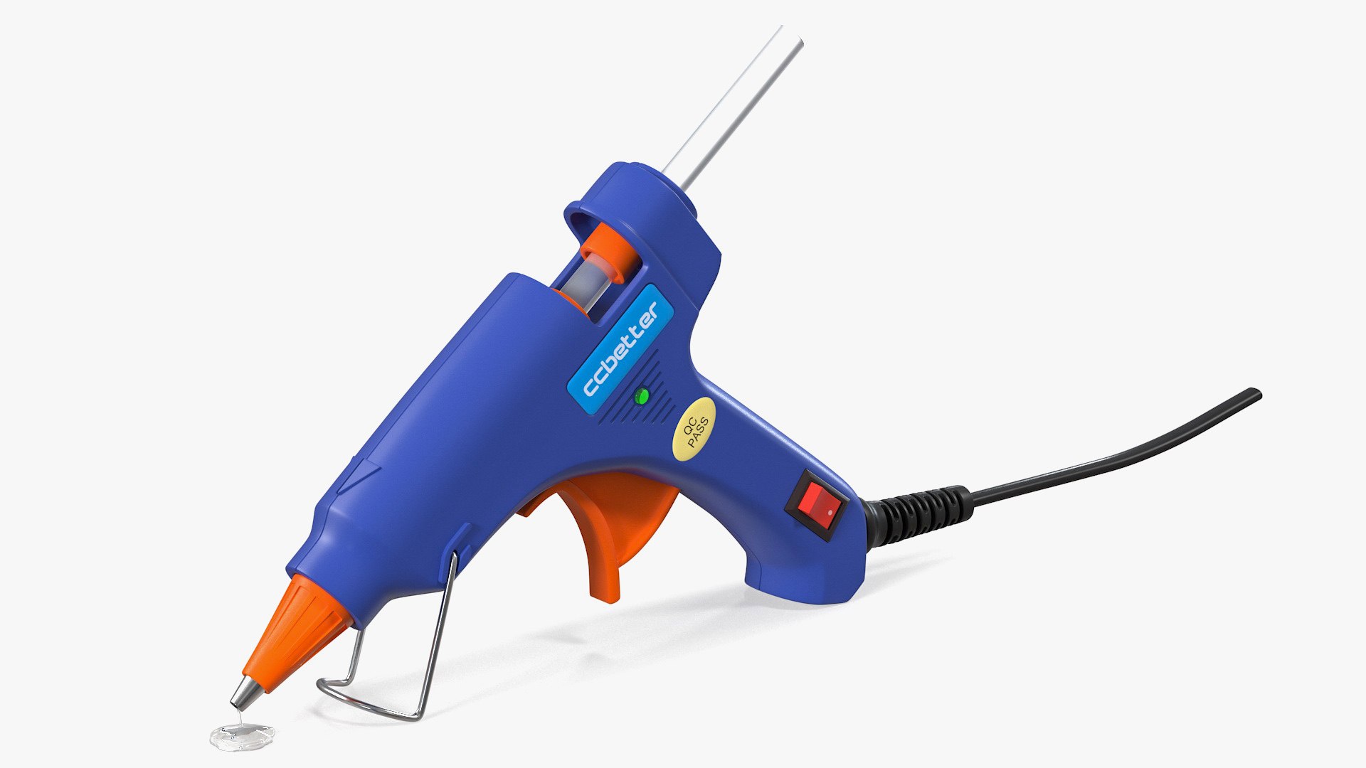 CCbetter Hot Glue Gun with Glue Dripping 3D model preview