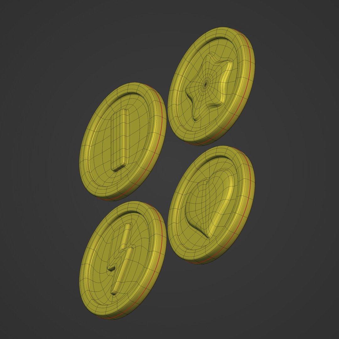 Coins Icons Pack 3D - TurboSquid 1962830