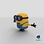 3d obj short eyed minion