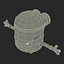 3d obj short eyed minion