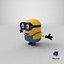 3d obj short eyed minion