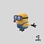 3d obj short eyed minion