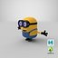 3d obj short eyed minion