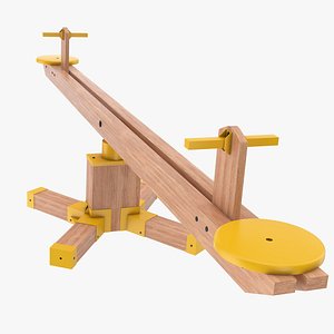 Wooden Seesaw 3D model