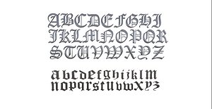 Alphabet Old englisch Font / script