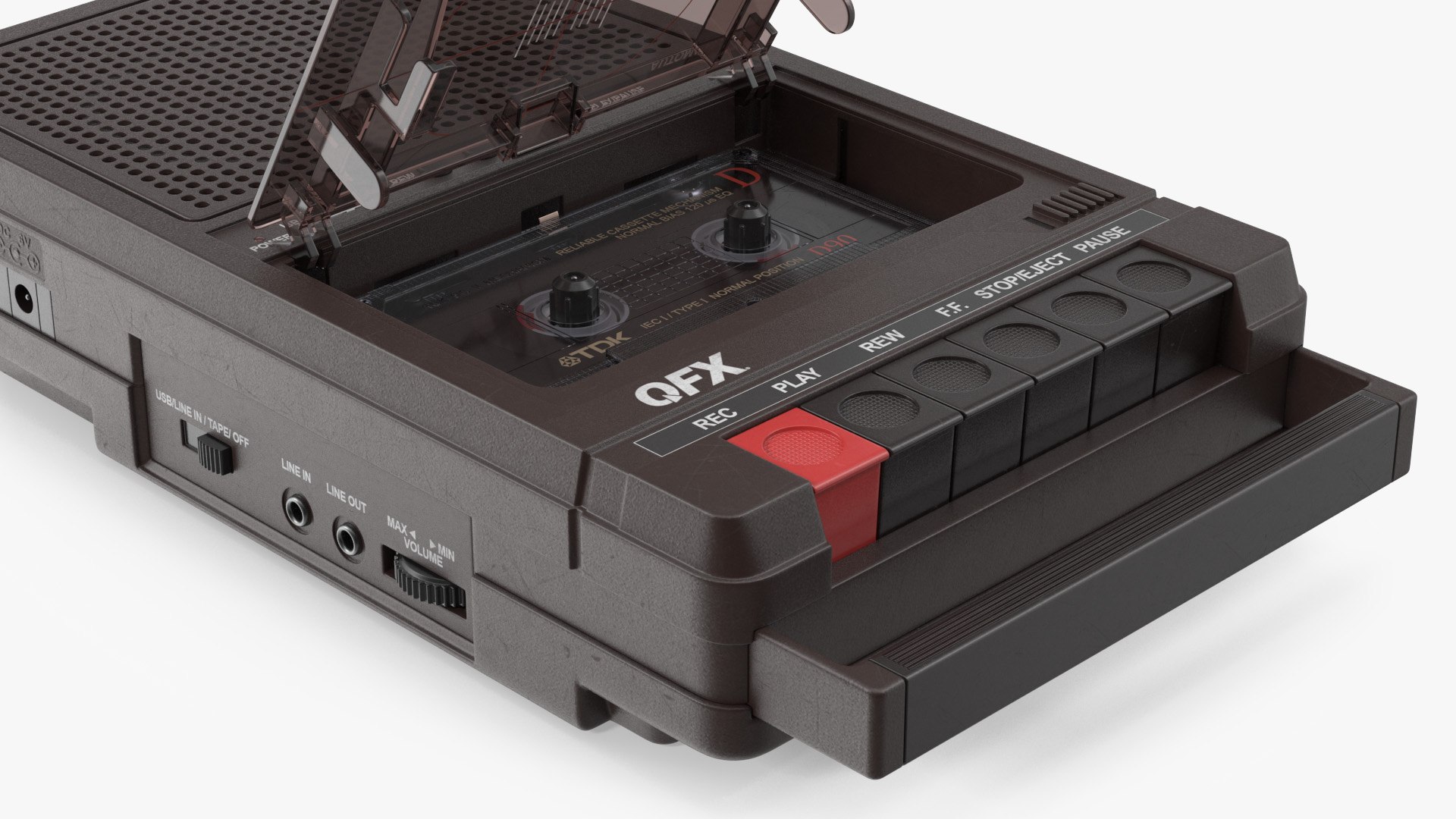 QFX RETRO 39 Shoebox Brown with TDK Cassette Tape 3D model - TurboSquid ...