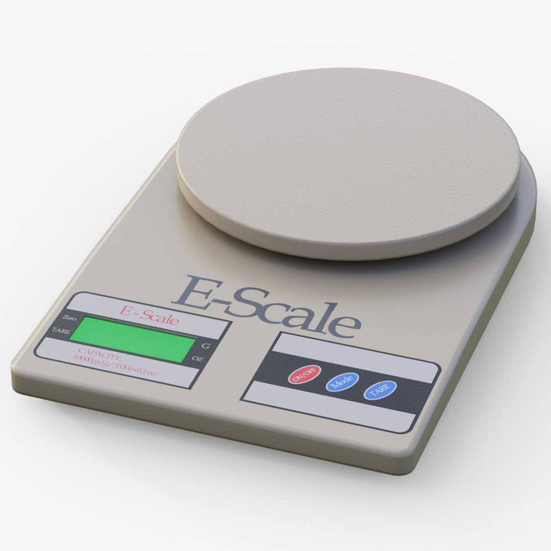 Electronic kitchen scale PBR 3D model TurboSquid 2052433