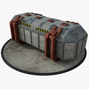 futuristic sci-fi crate 3D model