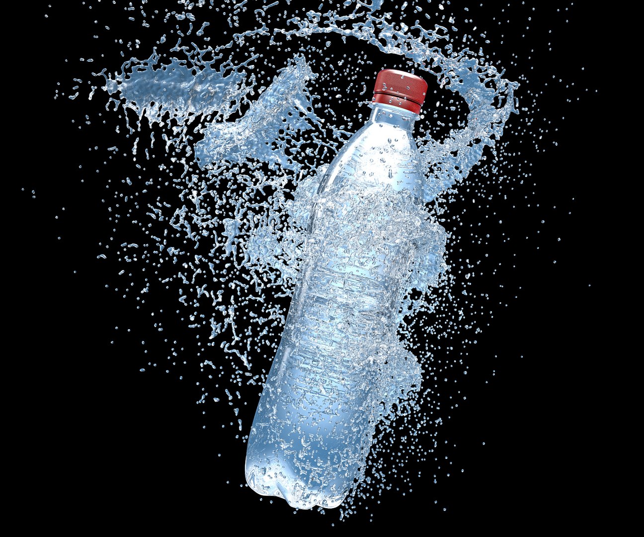Bottle Splash 3d Max