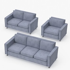 classic sofa set seat 3D model