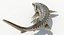 3D sturgeon fish animation model