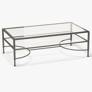 rectangle coffee table metal 3D