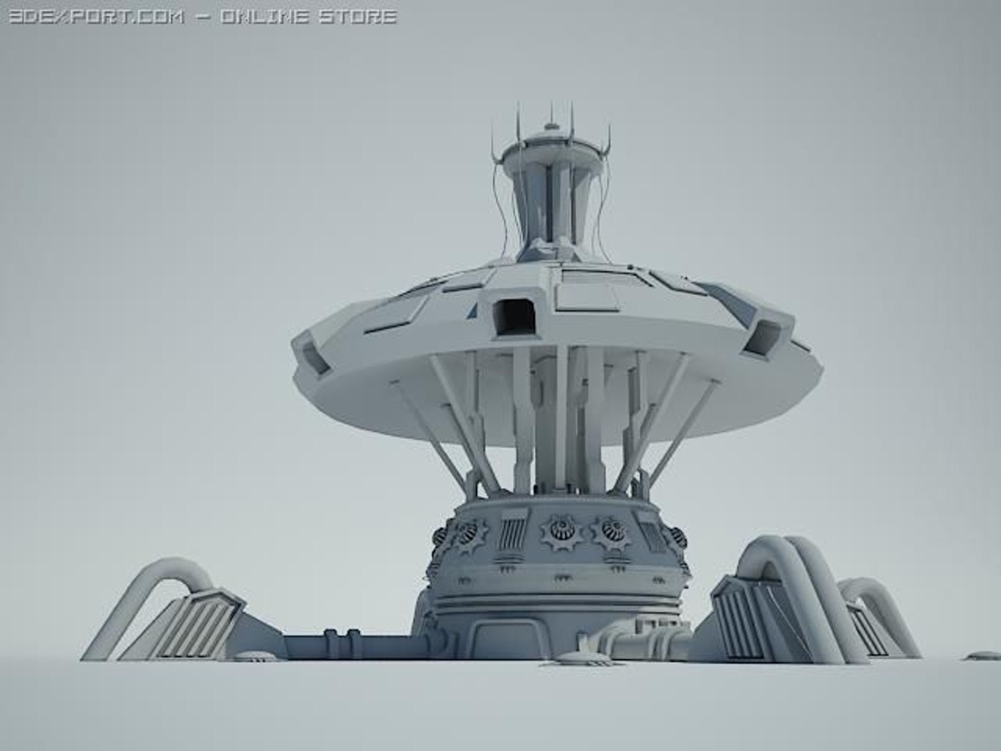 3d Model Of Futuristic Sci Fi Building