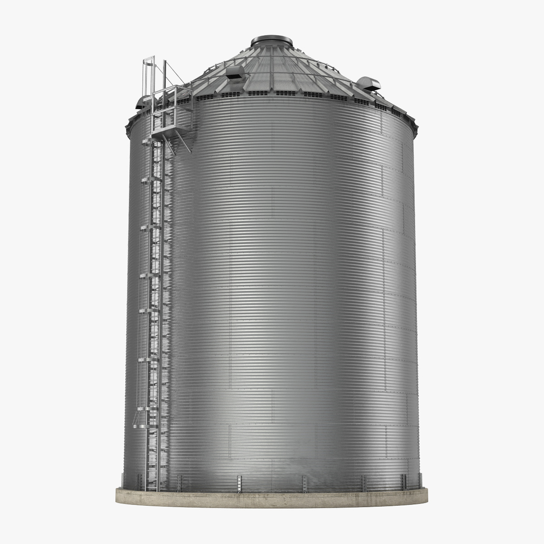 3D Model Grain Storage Bins TurboSquid 1169044