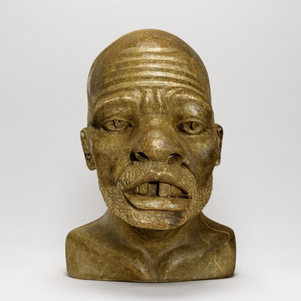 3d model african male bust zulu