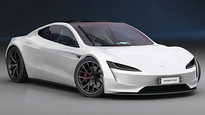 tesla roadster 2020 interior 3D