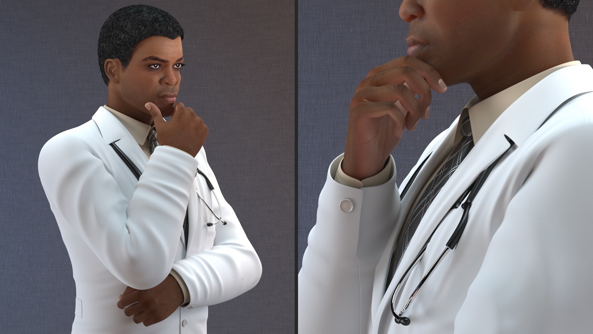 Skin Black Male Doctor 3D - TurboSquid 1703663