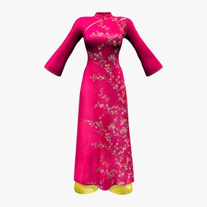 3D Traditional AO Dai Dress