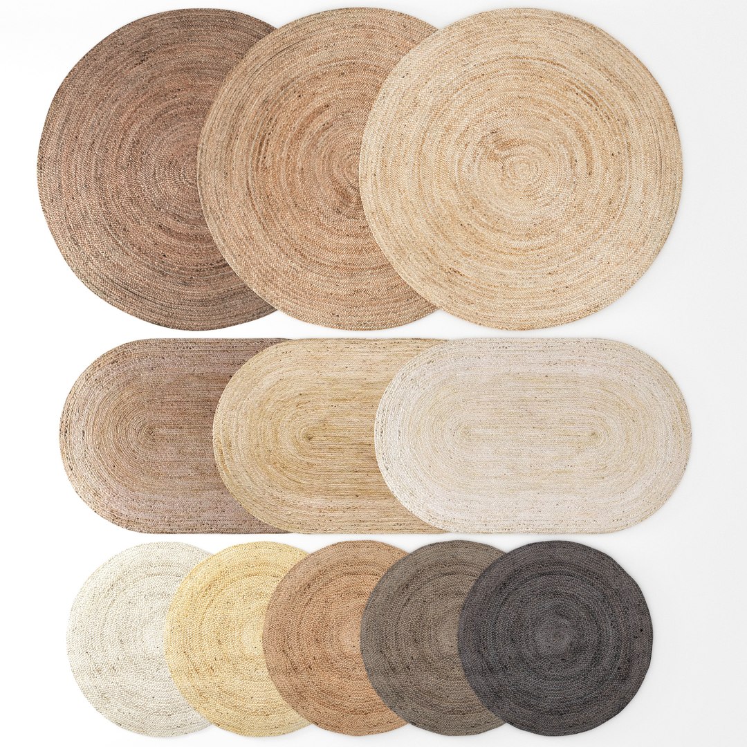 Carpet Jute Set 01 Model - TurboSquid 1871847