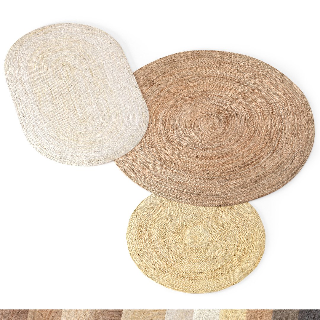 Carpet Jute Set 01 Model - TurboSquid 1871847