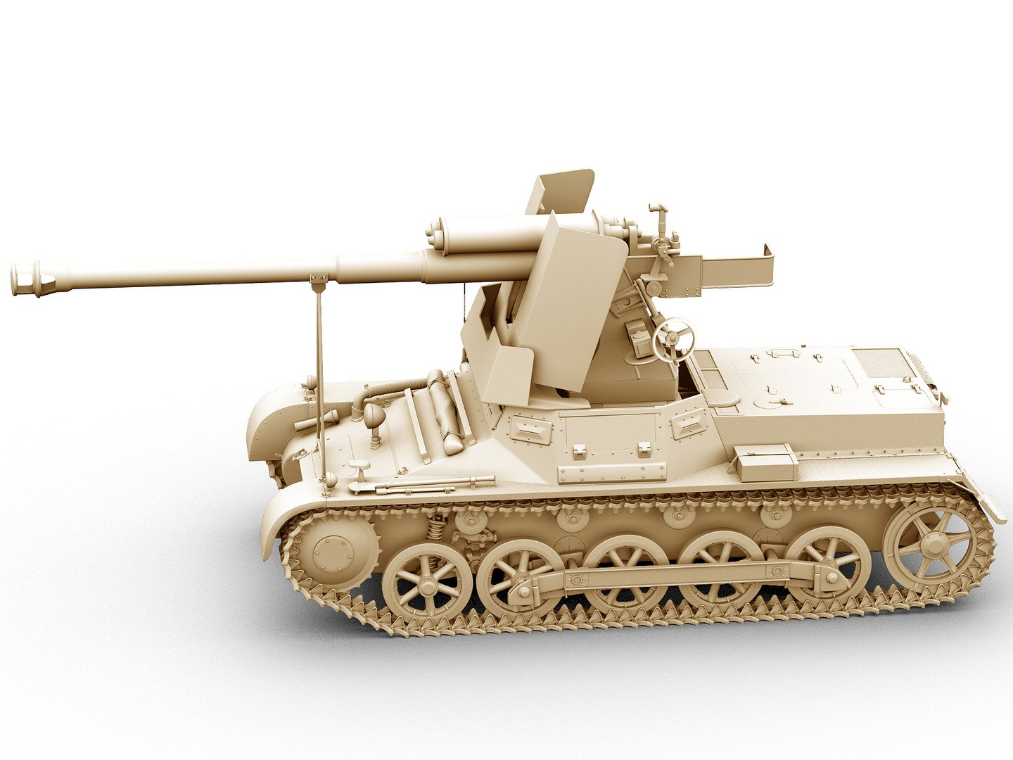 3D Panzerjager I B mit 75mm StuK 40 L48 - TurboSquid 2169113