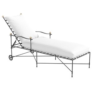 Janus et cie amalfi chaise lounge with arms 3D model