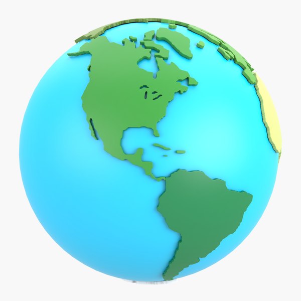 3D world continents - TurboSquid 1270056